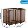 Pool Bins Pool Noodles Holder, Toys, Floats, Balls and Floats Equipment Mesh Rolling Storage Organizer Bin, Extra Large (30.2" L x 47.2" W x 34" H), Brown view 2