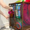 Pool Bins Pool Noodles Holder, Toys, Floats, Balls and Floats Equipment Mesh Rolling Storage Organizer Bin, Extra Large (30.2" L x 47.2" W x 34" H), Brown view 3