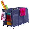 Pool Bins Pool Noodles Holder, Toys, Floats, Balls and Floats Equipment Mesh Rolling Storage Organizer Bin, Extra Large (30.2" L x 47.2" W x 34" H), Blue view 1