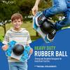 Flybar Pogo Trick Ball for Kids, Trick Bounce Board for Boys and Girls Ages 6+, Up to 160 lbs, Includes Pump, Easy to Carry Handle, Durable Plastic Deck Indoor, Outdoor Toy Pogo Jumper (Blue Camo) view 3
