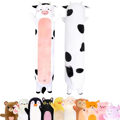Cuddle Paws Cow Print Plush Body Pillow for Kids | Long Stuffed Animal Cuddle Pillow | Soft Hugging Toy | Plushie Gift for Girls & Boys | Long Plush Body Pillow for Sleep & Comfort | Small, 23 Inches