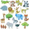 BXI 17 Pcs Zoo Animals Felt Board Story Pieces Set for Toddlers, Preschool & Kindergarten, Precut Felt Jungle Animals Figures for Preschool Crafts Activity Early Learning Storytelling view 1