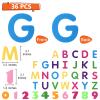 BXI 36 Pcs Alphabets Numbers & Letters Felt Board Story Pieces Set for Toddlers, Preschool & Kindergarten, Precut Felt Figures for Preschool Crafts Activity Early Learning Storytelling view 2