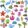 BXI 30 Pcs Ocean Felt Board Story Pieces Set for Toddlers, Preschool & Kindergarten, Precut Felt Marine Life Figures for Preschool Crafts Activity Early Learning Storytelling view 1