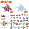 BXI 30 Pcs Ocean Felt Board Story Pieces Set for Toddlers, Preschool & Kindergarten, Precut Felt Marine Life Figures for Preschool Crafts Activity Early Learning Storytelling view 2