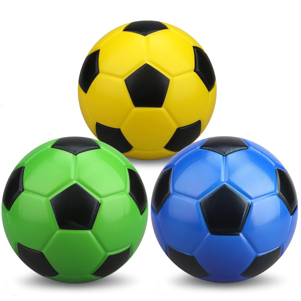 5 Inch Foam Mini Soccer Balls for Indoor Mini Soccer Hoops, Soft Squishy Soocer Slow Rising| Swimming Pool Balls Beach Balls Great Sport Gift for Adults & Kids Sensory Stress Balls No Need Pump