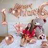 Sweet 16 Party Decorations, Rose gold 16th Birthday Decorations for Girls, Happy Birthday Banner, Curtains, Cake Topper, Bday Sash and Crown, Balloons for Her Sixteen Years Bday view 4