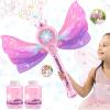 Britik Bubble Wands for Kids Girls - LED Light & Music Bubble Machine: 3 AA Batteries & 2 Bubble Solutions, Outdoor Party Birthday Toys for Toddlers, Gift for 3 4 5 6 7 8 Year Old Girls view 1