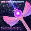 Britik Bubble Wands for Kids Girls - LED Light & Music Bubble Machine: 3 AA Batteries & 2 Bubble Solutions, Outdoor Party Birthday Toys for Toddlers, Gift for 3 4 5 6 7 8 Year Old Girls view 3