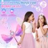Britik Bubble Wands for Kids Girls - LED Light & Music Bubble Machine: 3 AA Batteries & 2 Bubble Solutions, Outdoor Party Birthday Toys for Toddlers, Gift for 3 4 5 6 7 8 Year Old Girls view 4