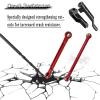 hopsupRC Aluminum Front & Rear Torsional Sway Bar Set Upgrades Part for 1/7 Unlimited Desert Racer RC Car,Alloy Front Rear Sway Bar Upgrades Part,Red view 3
