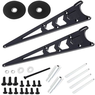 hopsupRC RC Aluminim Adjustable Wheelie Bar Kit Tail Wheel Head up Wheel Upgrades Part for 1/10 Slash 2WD,Rustler,Bandit,Adjustable Wheelie Bar Kit Tail Wheel Head up Wheel Assembly Hops Up