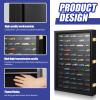 Tatuo Model Car Display Case 1/64 Scale Model Car Display Case Cabinet Rack 26.5" x 18.75" x 3.25" Large Diecast Wall Mounted for Toy Collection Decor(Black,with Door) view 4