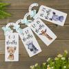 7 Baby Closet Size Dividers, Wardrobe Organiser Wood Baby Closet Dividers By Month Pregnancy or Newborn Baby Gift (Blue) view 2