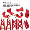 RCMYou Upgrades Part for 1/10 Granite/Senton 4x4 3S Blx & Mega 550,Vorteks 4x4 3S Blx,Alloy Front Rear Suspension Arm & Steering Blocks Caster Blocks C-Hubs Stub Axle Carriers,Red view 2