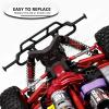 RCMYou Upgrades Part for 1/10 Granite/Senton 4x4 3S Blx & Mega 550,Vorteks 4x4 3S Blx,Alloy Front Rear Suspension Arm & Steering Blocks Caster Blocks C-Hubs Stub Axle Carriers,Red view 4