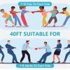 ZEROMX 40Ft Tug of War Rope for Kids and Adults, Outdoor Lawn Yard Family Reunion Birthday Party Games, Tug of War Rope with Flag for Team Building Activities Field Day Game Carnival Games (White) view 4