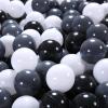 GUESVOT Ball Pit Balls Plastic Balls for Ball Pit BPA Free Plastic Balls Crush and Smash Proof Ball 100pcs 2.2" Set for Toddlers for Play Tent Tunnel (Black+White+Gray) view 1