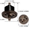 hopsupRC RC Steel Front Main Gear & Differential Case Upgrades Part for 1/10 Slash/Rustler/Stampede 4X4 VXL,Metal Differential Front Differential Upgrades,5381 6882 5379,Black view 3