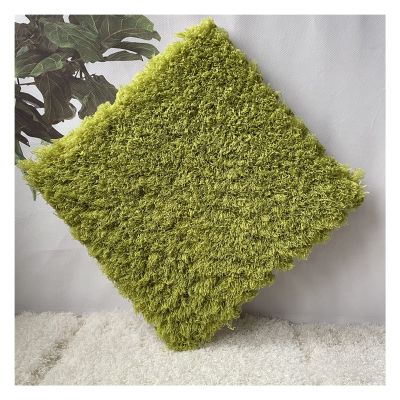 1 X 1 Ft Interlocking Carpet Tiles, 60 Pieces Interlocking Fuzzy Mat, Long Plush Foam Floor Tiles, Non-Slip Puzzle Floor Mat for Living Room, Bedroom, Playroom(Color:Green)
