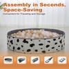 Baby Ball Pit for Toddlers1-3, Foldable Kids Ball Pits Play Tent, Crawl Playpen Ball Pool Playhouse with Storage Bag, for Boys Girls Dogs Cats Festival Play (Balls Not Included), Cow view 4