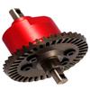 hopsupRC RC Steel Front Main Gear & Differential Case Upgrades Part for 1/10 Slash/Rustler/Stampede 4X4 VXL,Metal Differential Front Differential Upgrades,5381 6882 5379,Red view 1