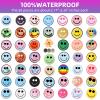 50PCS Trolley Case PVC Stickers Waterproof Cute Removable Graffiti Stickers for Laptops, Skateboards, Water Bottles and More - Reusable for Teens and Adults (Smiling Face) view 4
