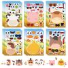 24 Sheets Farm Animal Make a Face Sticker Sheets for Kids Todders Activities, Make Your Own Stickers for Kids Birthday Party Favor Supplies Craft view 1