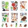 24 Sheets Dinosaur Make a Face Sticker Sheets for Kids Todders Activities, Make Your Own Stickers for Kids Birthday Party Favor Supplies Craft view 1