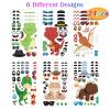 24 Sheets Dinosaur Make a Face Sticker Sheets for Kids Todders Activities, Make Your Own Stickers for Kids Birthday Party Favor Supplies Craft view 2
