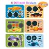 24 Sheets Monster Truck Make a Face Sticker Sheets for Kids Todders Activities, Make Your Own Stickers for Kids Birthday Party Favor Supplies Craft view 2
