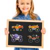 24 Sheets Monster Truck Make a Face Sticker Sheets for Kids Todders Activities, Make Your Own Stickers for Kids Birthday Party Favor Supplies Craft view 4