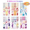 24 Sheets Unicorns Make a Face Sticker Sheets for Kids Todders Activities, Make Your Own Stickers for Kids Birthday Party Favor Supplies Craft view 2