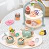 Atoylink Wooden Tea Party Set for Little Girls 28 Pcs Toddler Tea Set with Cupcake Stand & Food Pretend Play Accessories Kids Kitchen Playset Wooden Toys for 2 3 4 5 6 Year Old Girl Birthday Gift view 2