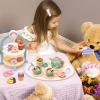 Atoylink Wooden Tea Party Set for Little Girls 28 Pcs Toddler Tea Set with Cupcake Stand & Food Pretend Play Accessories Kids Kitchen Playset Wooden Toys for 2 3 4 5 6 Year Old Girl Birthday Gift view 3