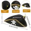 SGBETTER 4 Pack Tricorn Hat Black Pirate Hats Colonial Tricorn Hat for Halloween Dress up Pirate Theme Party Costume Accessory view 2
