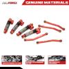RCAWD 4x Double Long Stroke Full Alloy Front/Rear Damper Shock Absorber And 4x Linkage For Fms Eazyrc Roc Hobby Fcx24 1-24 And 1-18 Crawlers(Red) view 3