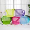 AYGCI 4 Piece Beach Mesh Bag Toys Seashell Bag Cylindrical Bags Swimming Travel Picking up Toys Sandboxes Accessories with Adjustable Carrying Straps and Zipper (Green, Purple, Pink, Blue) view 3