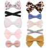 10 PCS Baby Girl Hair Clips Bows Barrettes Fully Lined Alligator Clip Hair Accessories for Little Girl Toddler Kids Children (Muticolor) view 2