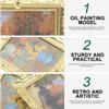 Kisangel 2pcs Mini Dollhouse Picture Frames, Antique Mini Gold Frames, 1:12 Oil Painting Model Painting Props for Miniature Christmas Home Arts view 3