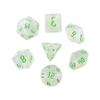 7 Pcs/Set DND Polyhedral Dice Set Resin Dice Desktop Game Table Board Game Toy for Roleplaying Games Dungeons and Dragons-Wonderland(Green) view 1