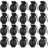 Sratte 8 Pcs Toy Hand Grenades with Realistic Sound Effects and Flashing Light, Plastic Fake Grenades Military for Army Role Play Prop (Black) view 1
