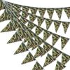49ft Camo Pennant Flag Banner - Army Camo Triangle Flags for Birthday Party Decorations view 1