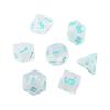 7 Pcs/Set DND Polyhedral Dice Set Resin Dice Desktop Game Table Board Game Toy for Roleplaying Games Dungeons and Dragons-Wonderland(Sky Blue) view 1