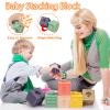 Montessori Baby Toys 6-12-18 Months, Infant Pull String Stacking Cups Shape Sorter Blocks Toy 6 7 8 9 10 11 12 M+ Sensory Development Learning Toy 6-9 9-12 Months Birthday Gift for 1 Year Old Boy Girl view 3