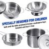 Cookware Pots and Pans Play Set with Cooking Mini Stainless-Steel Kitchen Cooking Utensils Toys,Pretend Toys for Kids, EducationalDevelopment Toy Kitchen Playset Accessories for Kids view 4