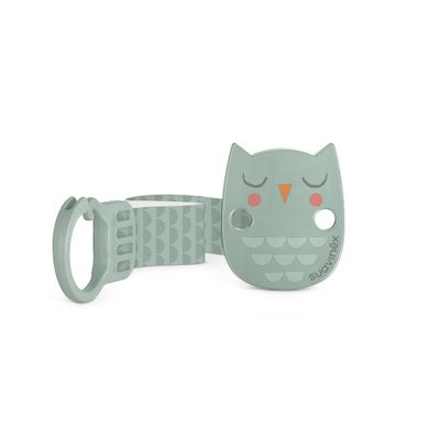 Suavinex Bonhomia Premium Baby Pacifier Clip with Ribbon, Stylish Binky Clips with Double Sided Design, Baby Accessories, Baby Essentials (0mo+), Mint