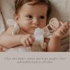 Suavinex Bonhomia Premium Baby Pacifier Clip with Ribbon, Stylish Binky Clips with Double Sided Design, Baby Accessories, Baby Essentials (0mo+), Mint view 2