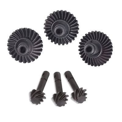 3Set RC Bevel Gear, 24T/27T/30 to 8T Heavy Duty Overdrive Bevel Gear Set for 1/10 RC Crawler Car Axial SCX10 II RGT 86100 Redcat GEN8 Element Enduro CC01