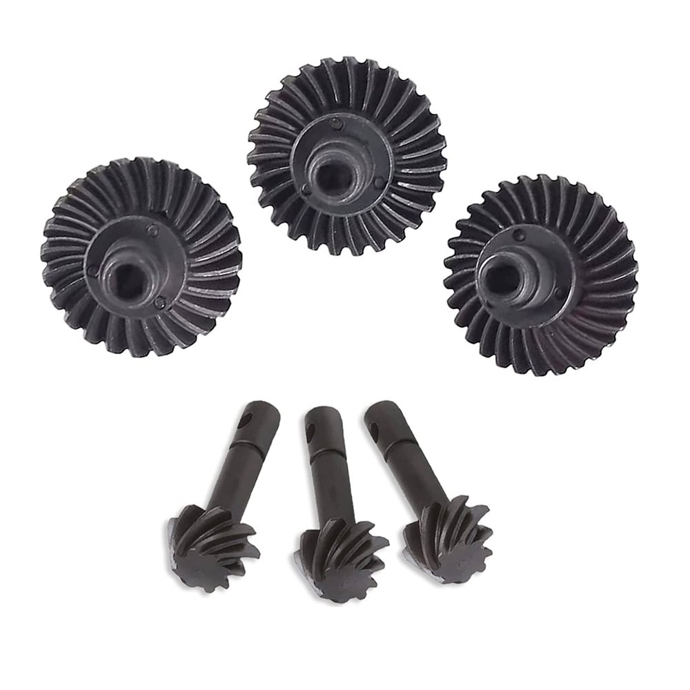 3Set RC Bevel Gear, 24T/27T/30 to 8T Heavy Duty Overdrive Bevel Gear Set for 1/10 RC Crawler Car Axial SCX10 II RGT 86100 Redcat GEN8 Element Enduro CC01